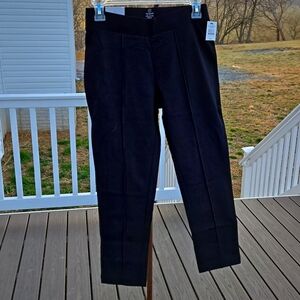 Brand New Talbots Black Cotton Cropped Pants Size PS